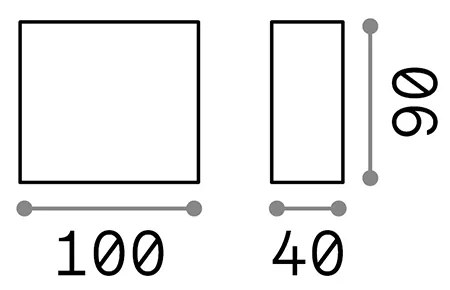 Applique Moderna Tetris-1 Alluminio Grigio 1 Luce G9