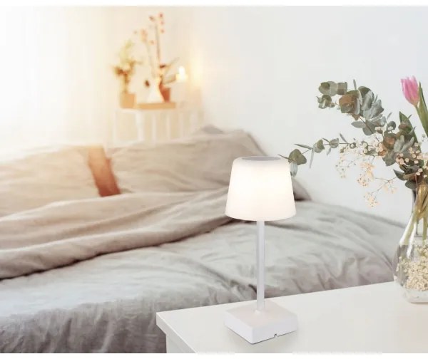 Globo 28061W - Lampada da tavolo LED dimmerabile XAYDEN LED/2W/5V 800mAh bianca