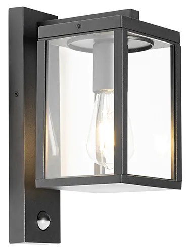 Applique da esterno nera con sensore di movimento IP44 - Charlois