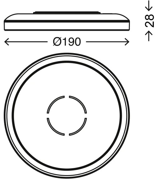 Briloner 3175-014 - Plafoniera LED FREE LED/12W/230V d. 19 cm