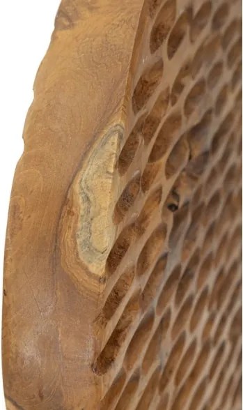 Scultura Coin In Teak Riciclato Cm 30X15,5X40 (Pezzi Unici - Non Rip. In Serie)