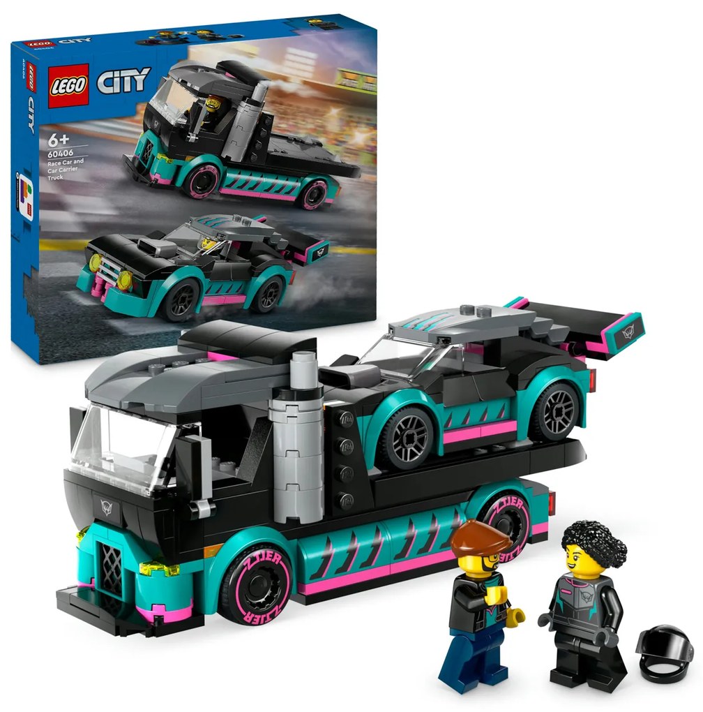 Auto da corsa e trasportatore Lego City