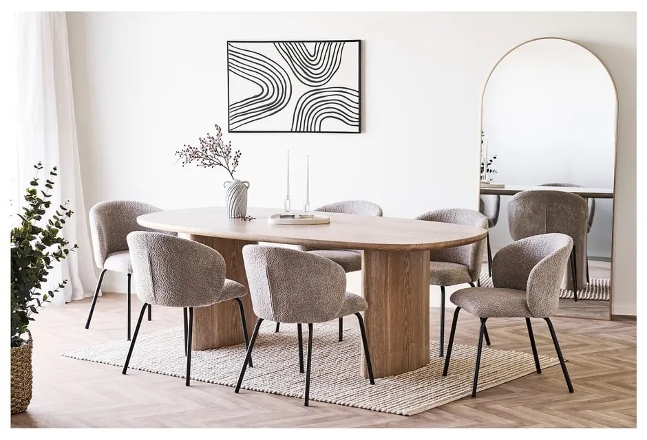 Vaso azzurro in ceramica (altezza totale 22 cm) Mimi – House Nordic