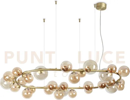 Perlage lampadario a sospensione 30 luci attacco g9 lampadine inclu...