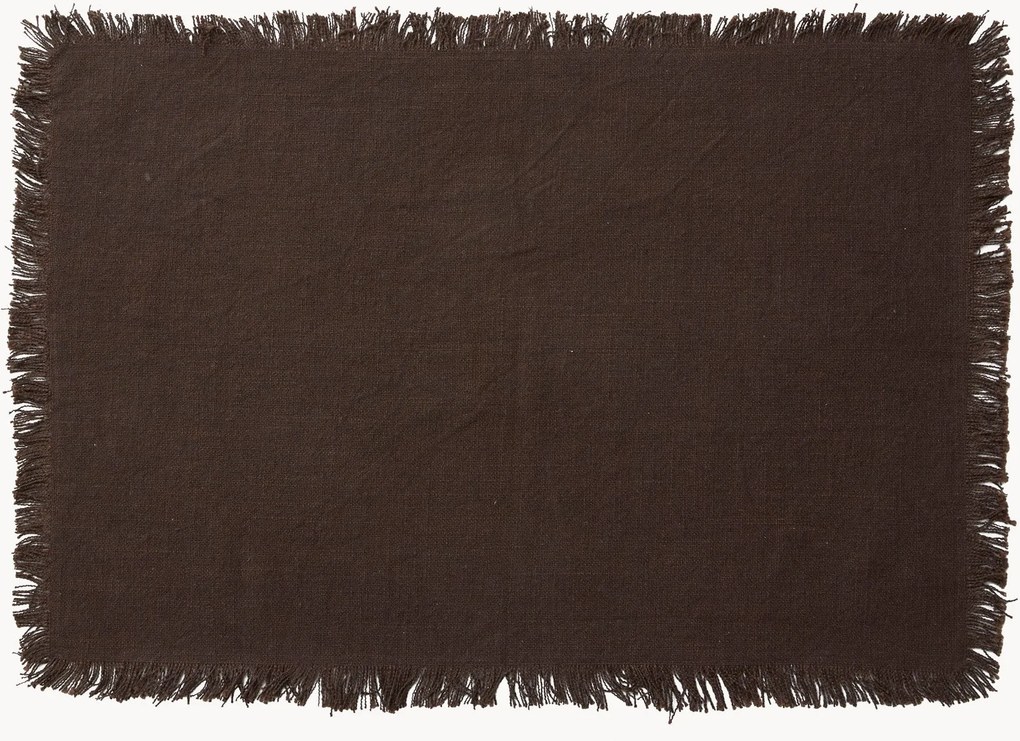 Set di 4 tovagliette americane in cotone Leo