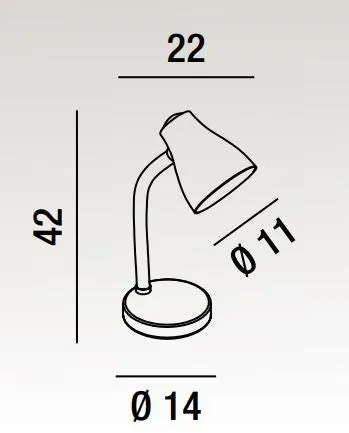 Lampada da tavolo in plastica colore rosa