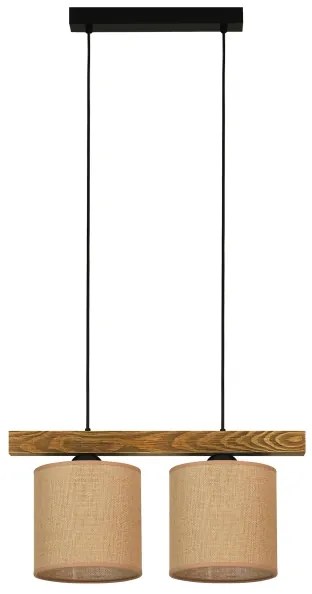 Brilagi - Lampadario a sospensione con filo FOREST 2xE27/15W/230V pino/marrone/nero