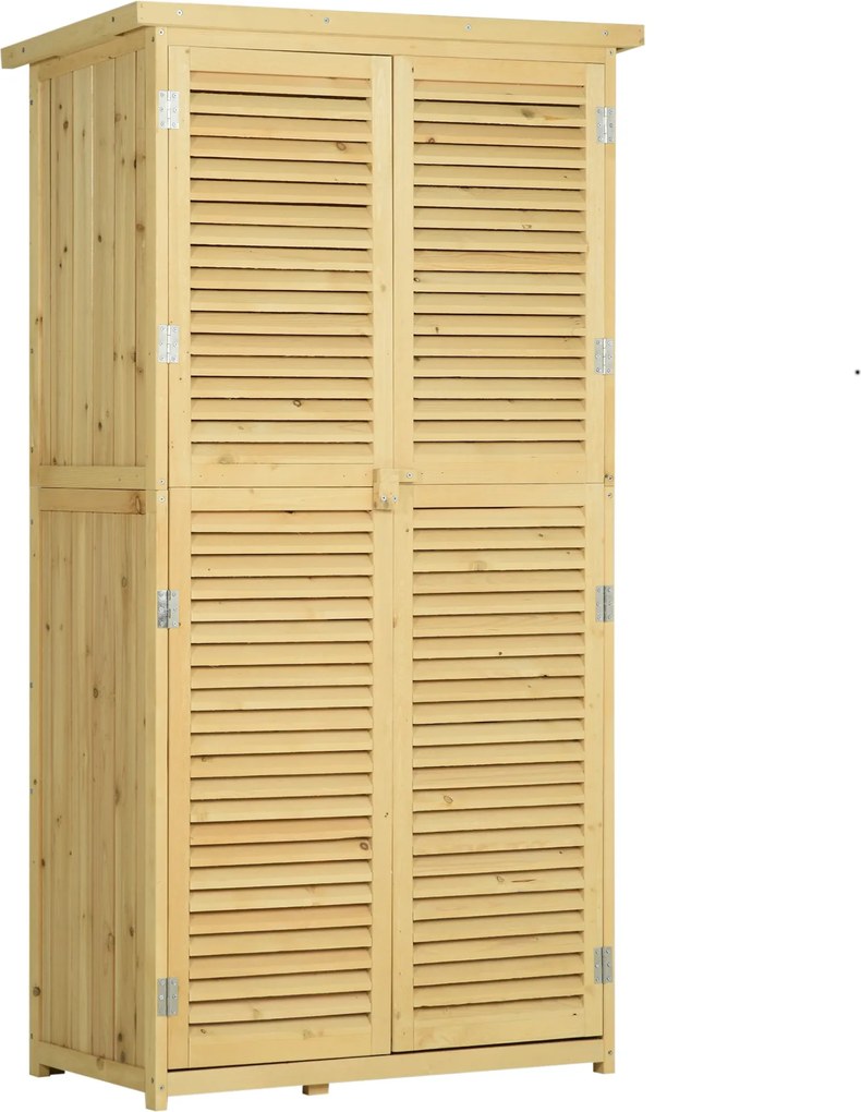Armadio Mobile Portaoggetti da Giardino 87x46,5x160 cm in Legno...