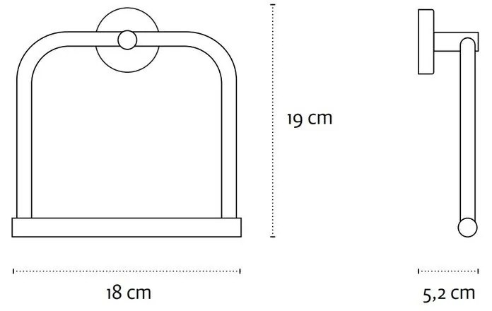 Kamalu - portasalviette in acciaio inox lucido installazione a parete | mira-c