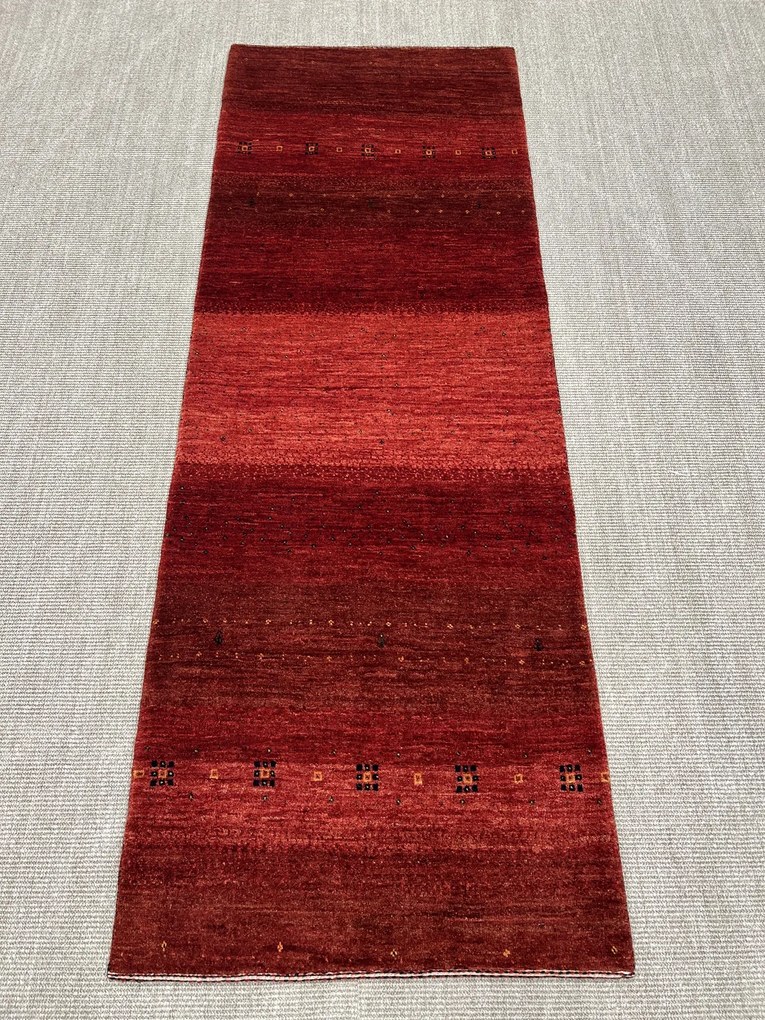 Loribaft Tappeto 230 x 80 Rosso (Iran) Annodato A Mano