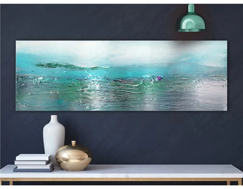 Quadro Turquoise Landscape (1 Part) Narrow  Colore Viola, Dimensioni e Misure 120x40