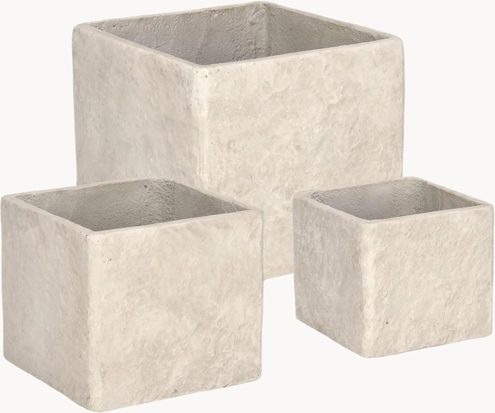 Set di 3 vasi da esterno fatti a mano Meili