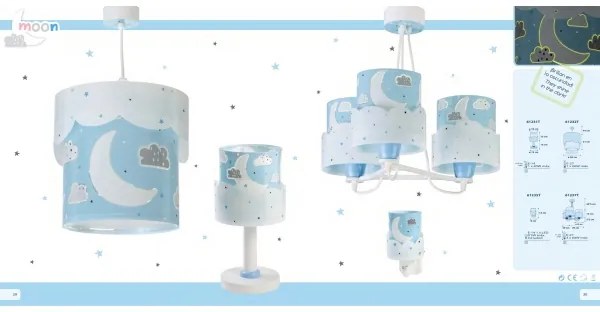 Dalber 61235T - LED Lampada piccola con spina integrata MOON 1xE14/0,5W/230V