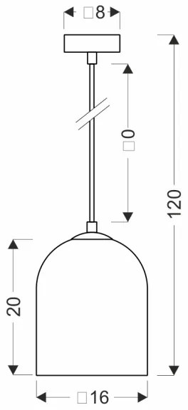 Lampadario a sospensione su cavo KLEA 1xG9/15W/230V nero fumé