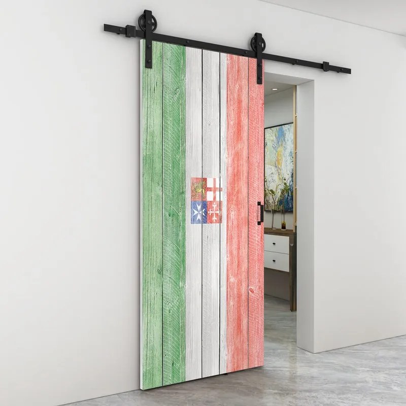 Porta scorrevole Italia in mdf multicolore, L 92.5 x H 211.5 cm, con binario Rodeo Reversibile