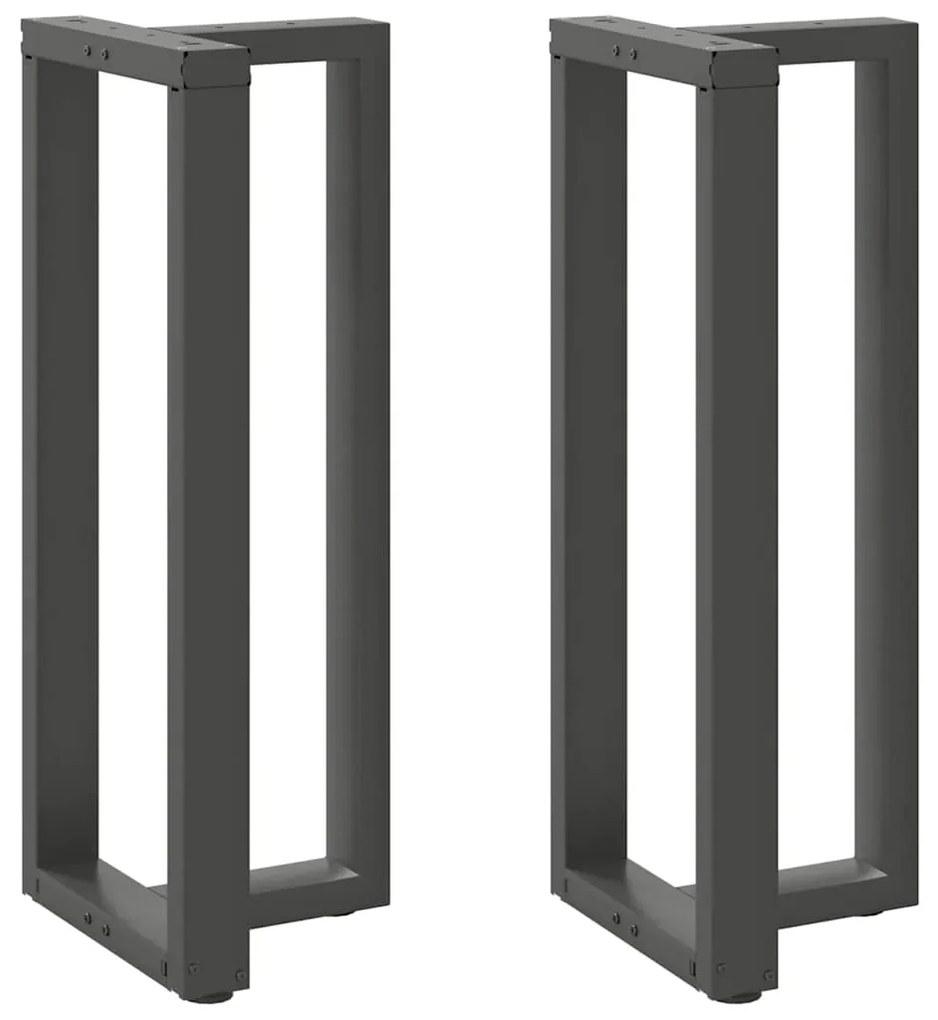 Gambe Tavolo Bar A T 2 Pz Antracite 50x35x(100-101) Cm Acciaio /