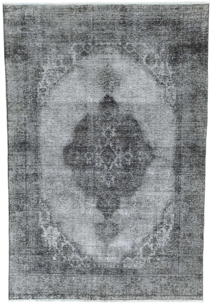 Tabriz Tappeto 290x190 Nero (Iran) Annodato A Mano