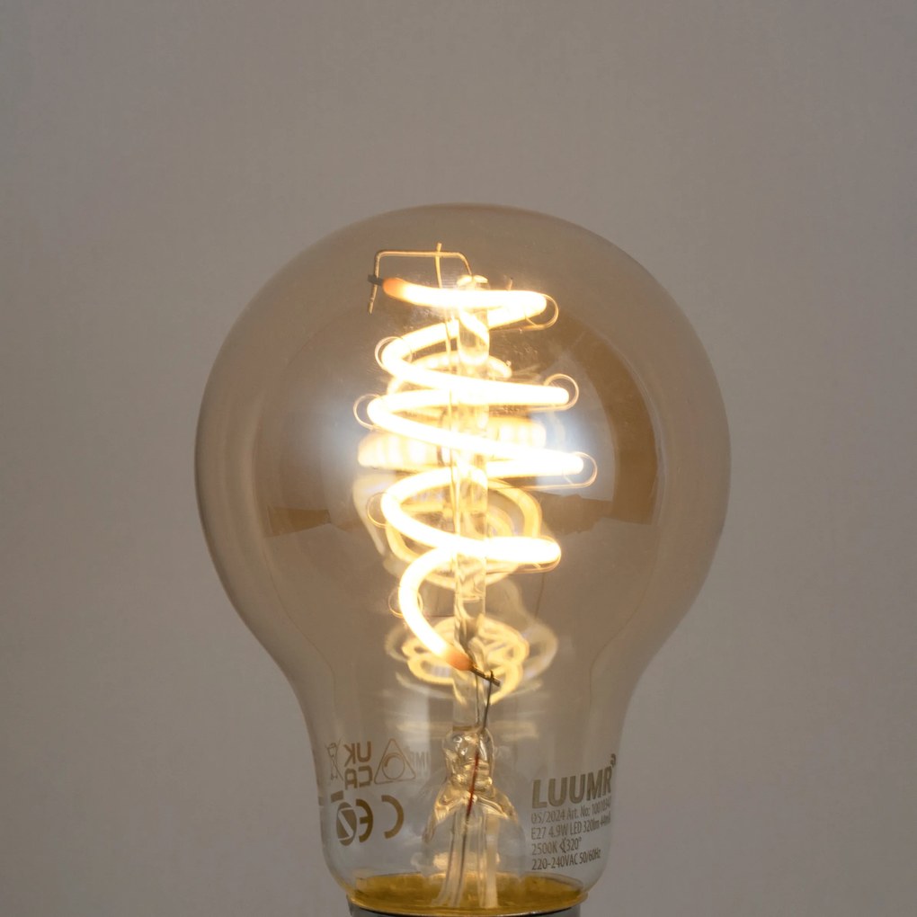 Set di 5 lampadine LED E27 dimmerabili Smart A60 ambra 4,9W 320 lm 2500K Zigbee