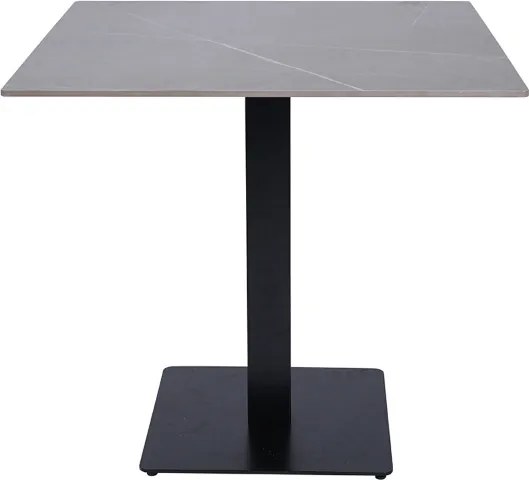 Tavolo bar pub ristorante quadrato 80x80 cm Top per esterno effetto Cemento H 75