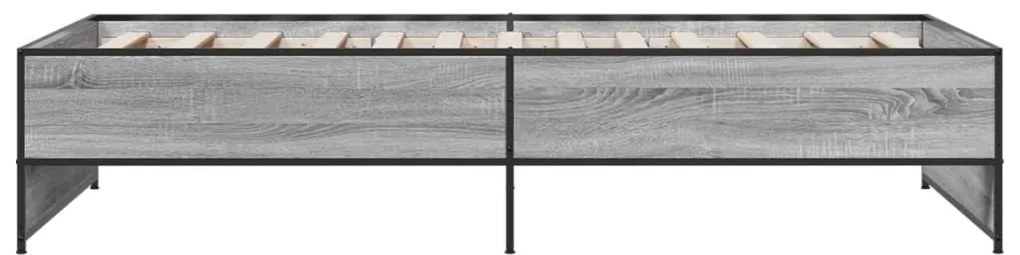 Giroletto grigio sonoma 90x200 cm legno multistrato e metallo