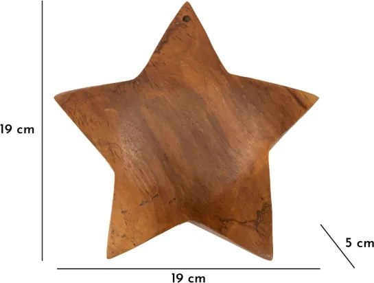 Decorazione Bintang Da App.In Teak Ric. Cmø19X5 Min2 (Pezzi Unici-Non Rip. In Serie)