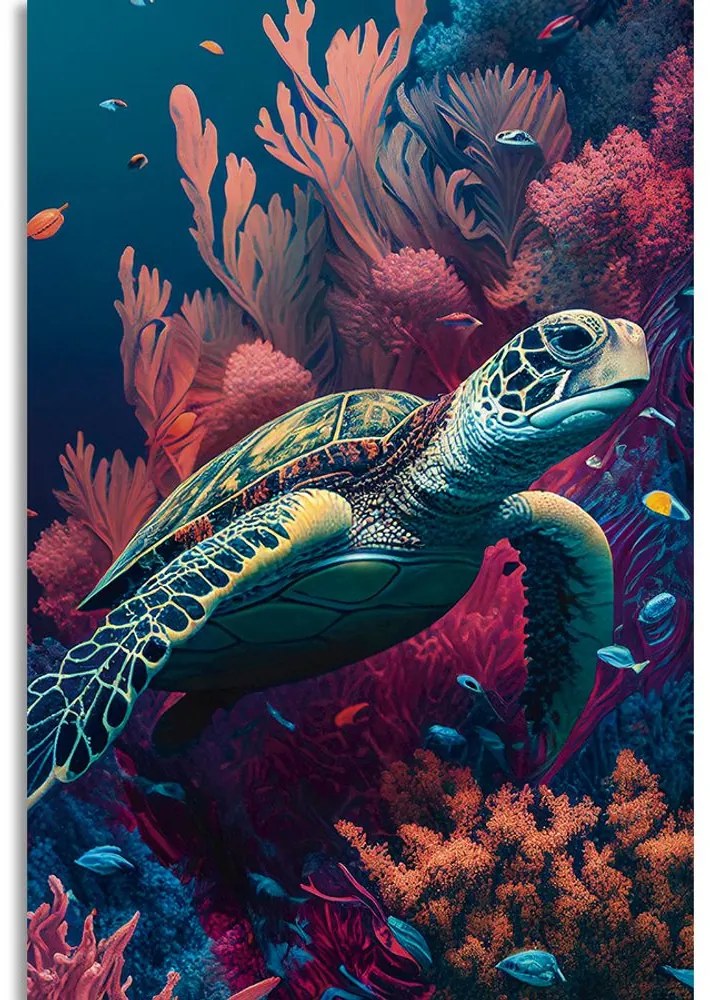 Quadro su tela – Tartaruga surrealista