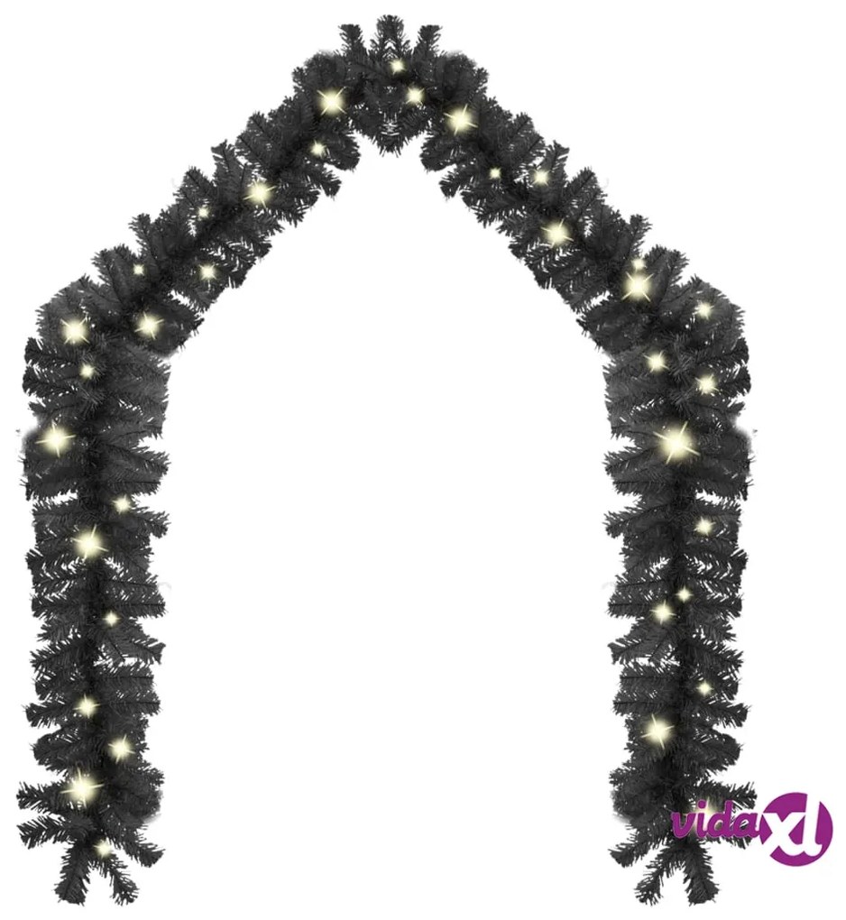 vidaXL Ghirlanda Natalizia con Luci a LED 5 m Nera