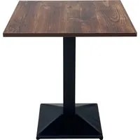 Tavolo da pranzo quadrato 70x70 con top in legno scuro mod. Clint - TQ10CLTW