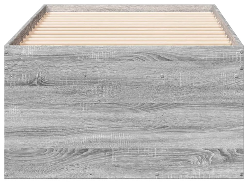 Divano letto con cassetti grigio sonoma 90x190 cm multistrato