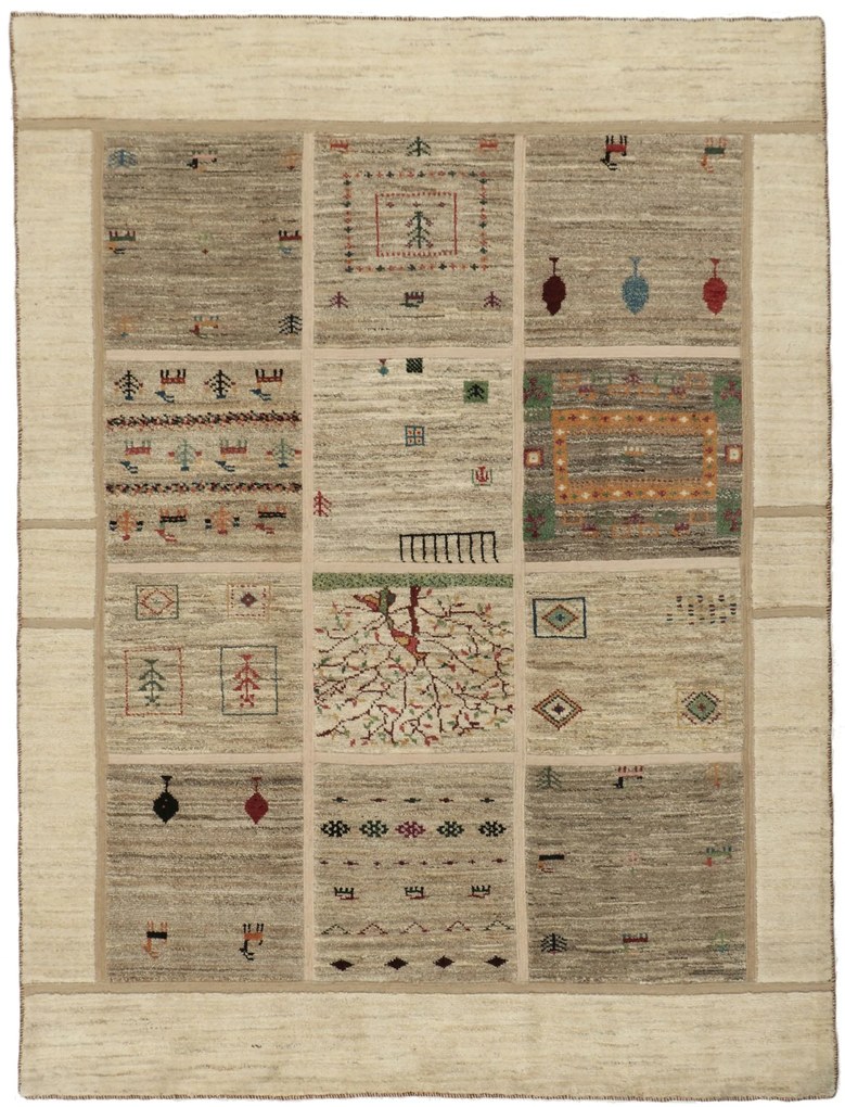 Gabbeh Tappeto 160 x 210 (Iran) Annodato A Mano