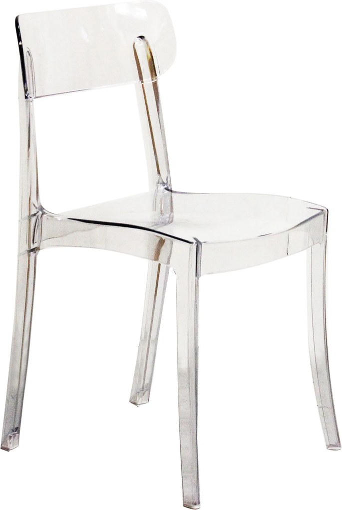 JYN - sedia di design moderno in polipropilene trasparente