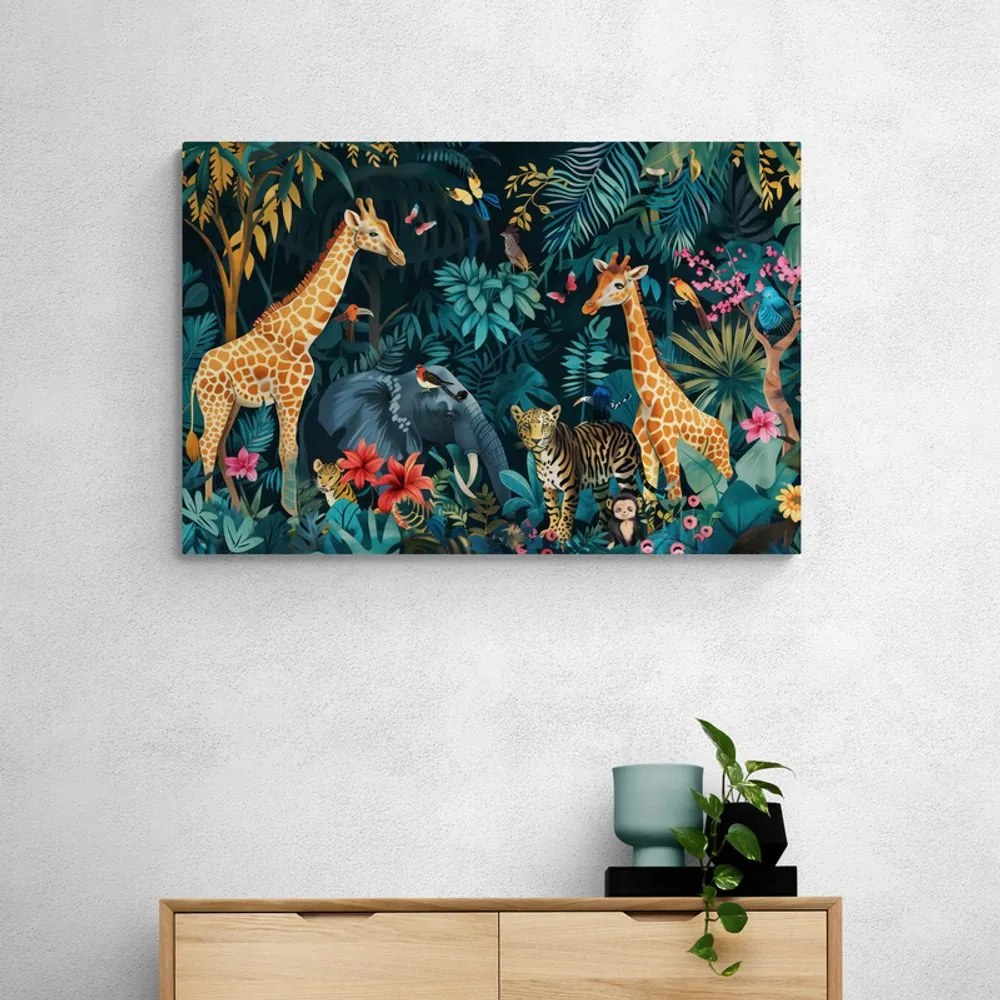 Quadro su tela – Animali della giungla