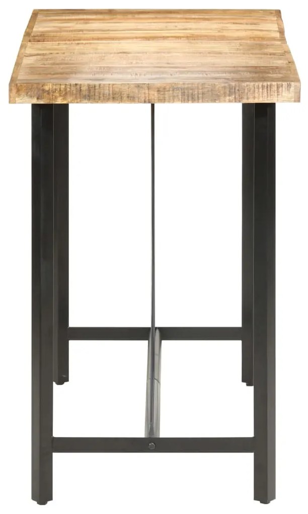 Tavolo da bar 180x70x107 cm in legno ruvido di mango