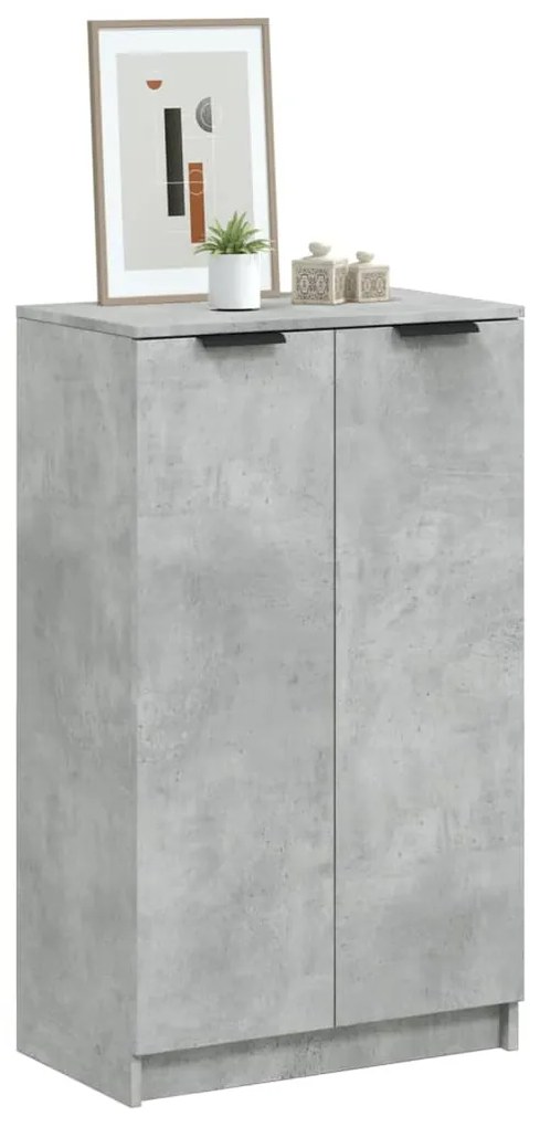 Scarpiera Grigio Cemento 59x35x100 Cm İn Legno Multistrato /