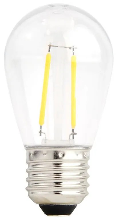 Lampada LED E27 IP65 da 2W a Filamento S14 - INFRANGIBILE per Catenarie Colore Bianco Naturale 4.000K