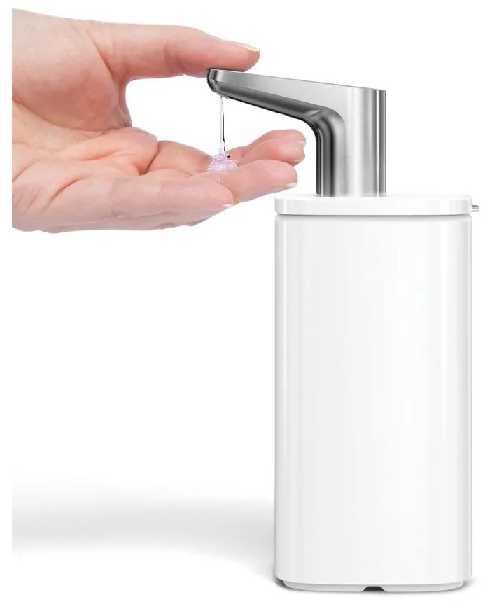 Dispenser di sapone in acciaio bianco 473 ml Pulse - simplehuman