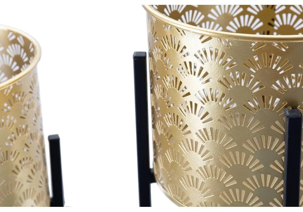 Set di 2 portavasi in oro, altezza 38 cm Glissy - Mauro Ferretti