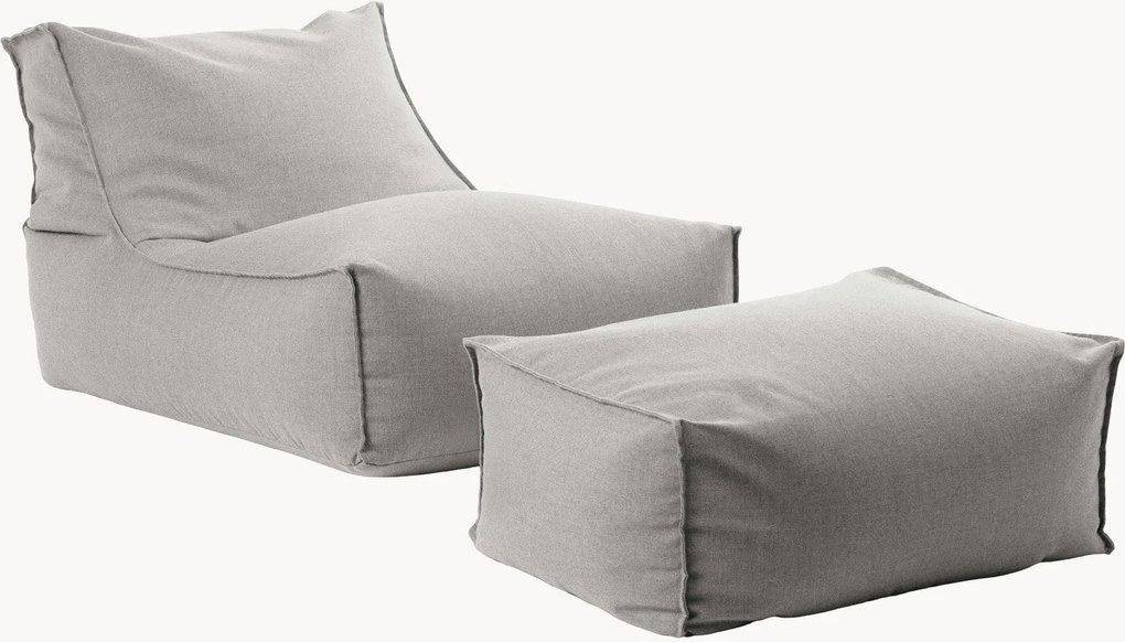 Poltrona sacco da esterno in olefina con pouf Der Sundowner
