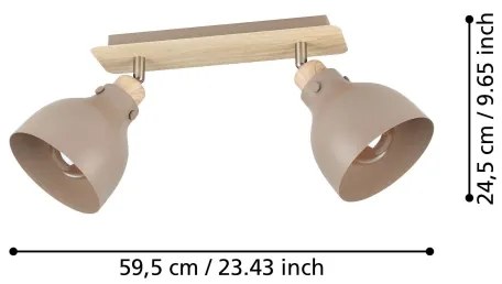 Eglo 900712 - Faretto ARRECIFE 2xE27/28W/230V