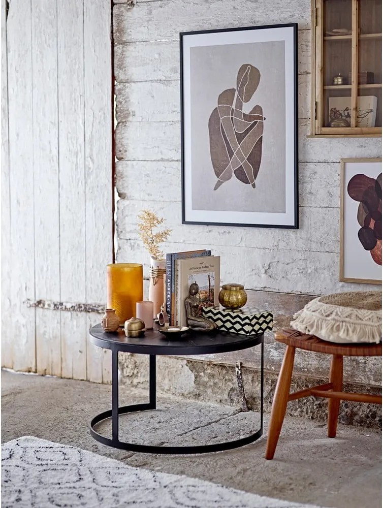 Tappeto bianco/grigio in cotone 90x150 cm Katie – Bloomingville