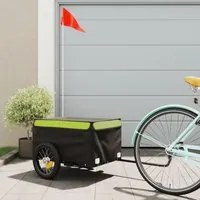 Rimorchio da Bici Nero e Verde 30 kg in Ferrocod mxl 126734