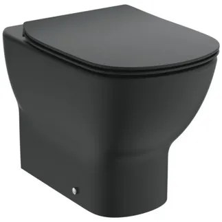 Ideal Standard Tesi Vaso Wc A Pavimento Filo Parete Tecnologia Aquablade Con Sedile Rallentato Nero Opaco