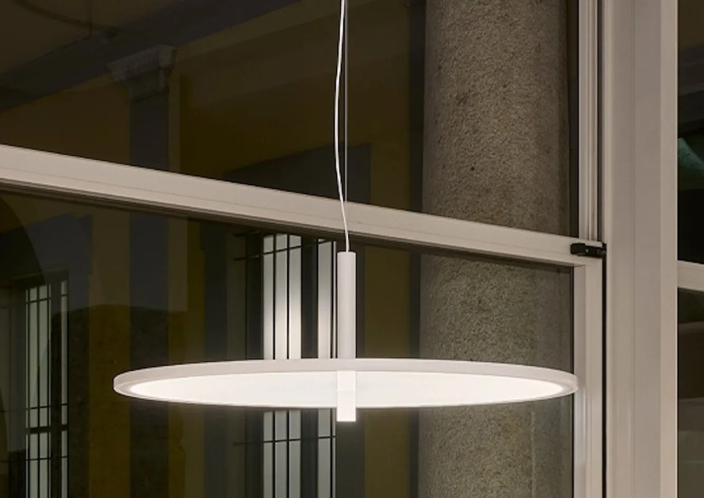 Flos My Disc F1903009 lampada a sospensione con disco orizzontale a luce diffusa bianco opaco