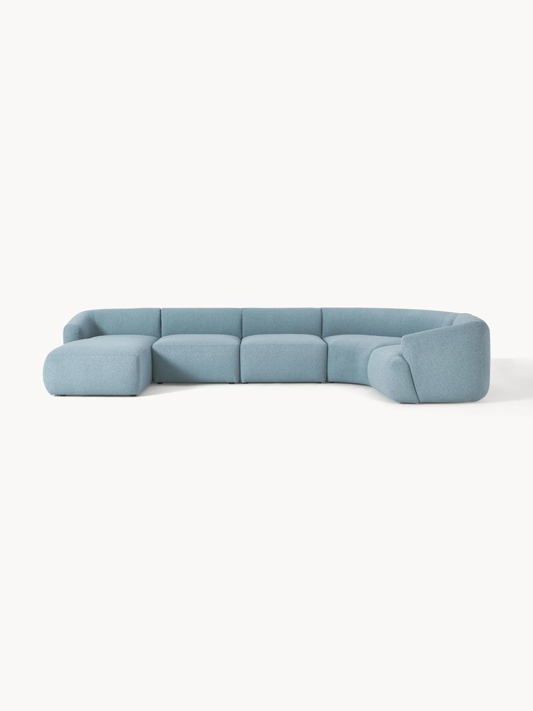 Divano angolare XL componibile in bouclé Sofia