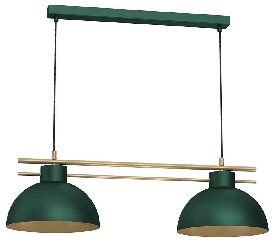 Lampadario a sospensione con filo ESTATE 2xE27/15W/230V verde