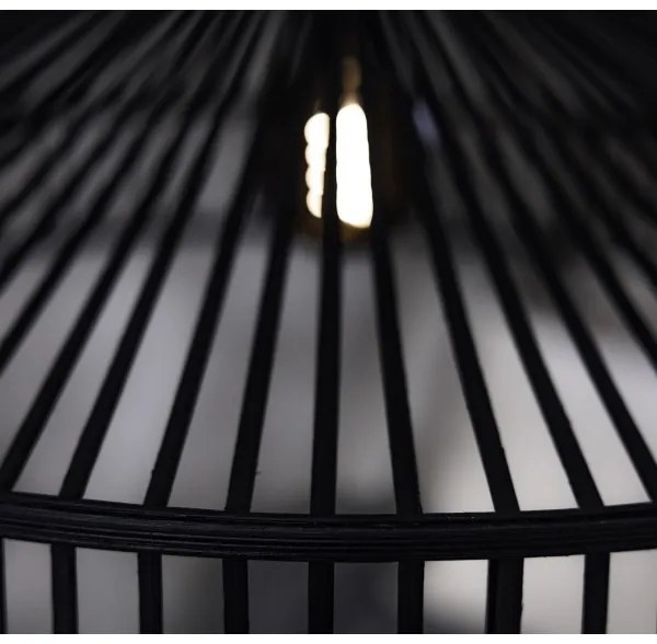 Markslöjd 108782 - Lampadario a sospensione con filo TAPA 1xE27/40W/230V nero/bambù