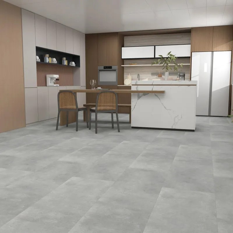 SPC passaggio molto intenso cemento Zurich grigio Sp 5.5 mm con sottopavimento integrato 2.506 m²