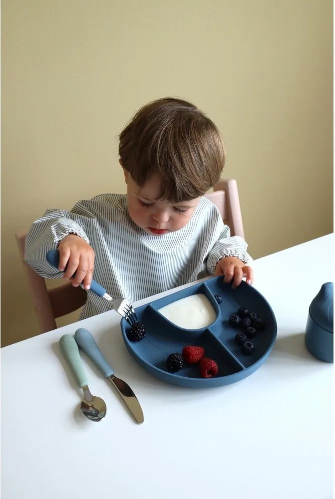 Posate per bambini verde/blu in silicone 3 pz Ocean Mix – Cam Cam Copenhagen