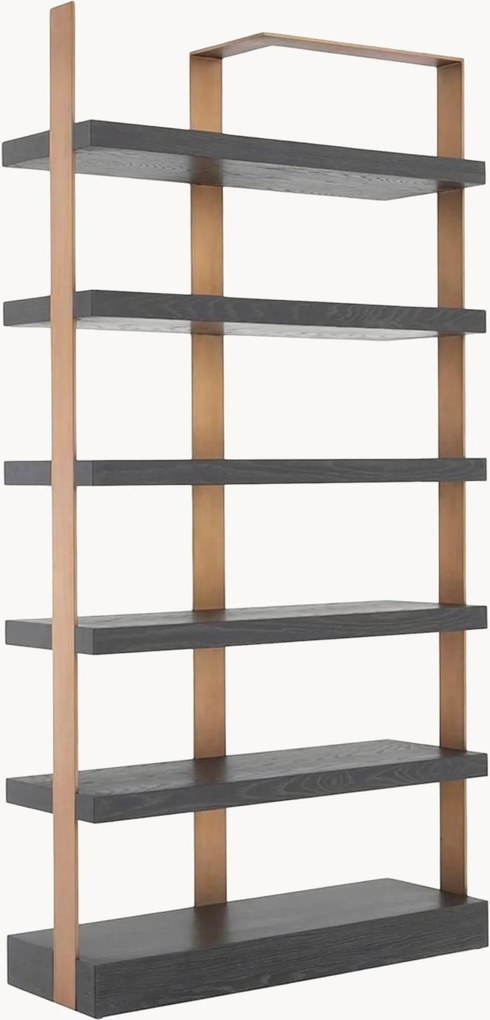Scaffale da parete in metallo e legno Geo