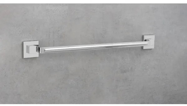 WENKO 22684100-Porta asciugamani VACUUM-LOC QUADRO ED 60,5x6 cm argento/cromo lucido